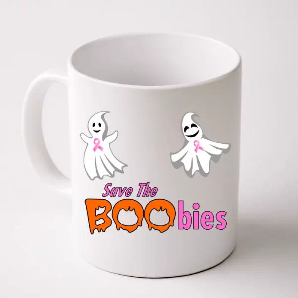 Save The Boobies Halloween Ghost Coffee Mug Need A Gift For Friend