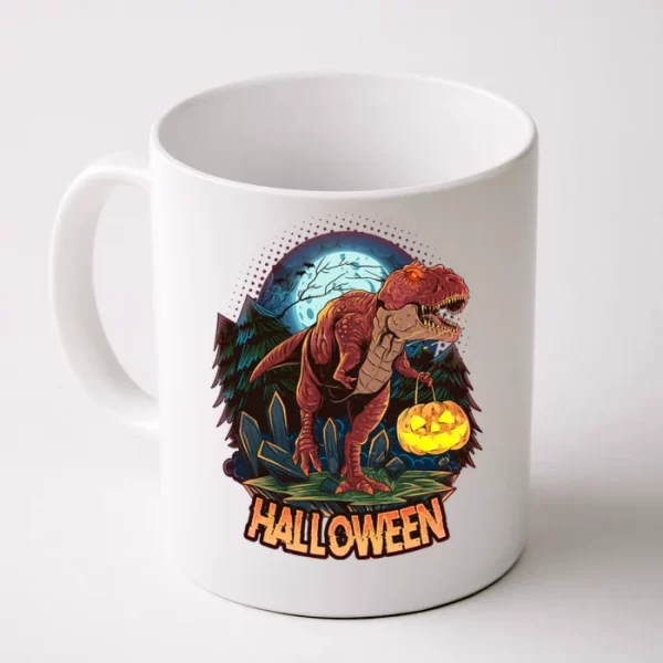 Cool Creepy Trex Dinosaur Halloween Coffee Mug