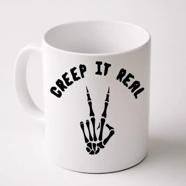 Creep It Real Skeleton Hand Funny Halloween Coffee Mug