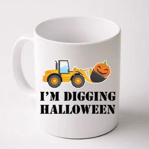 Cute I'M Digging Halloween Tractor Coffee Mug