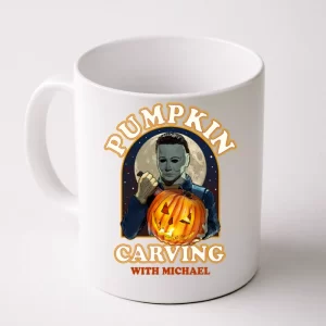 Funny Halloween Pumpkin Carving With Michael Coffee Mug