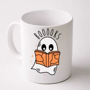 Ghost Reading Books Halloween Coffee Mug