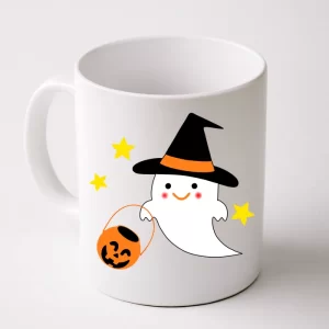 Halloween Ghost Kawaii Trick Or Treating Pumpkin Coffee Mug