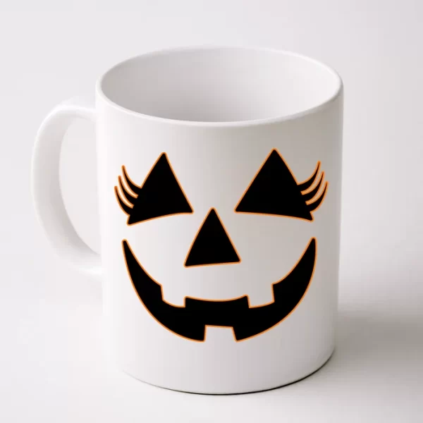 Halloween Jack-O-Lantern With Lashes Coffee Mug