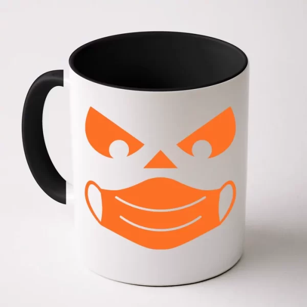 Halloween Pumpkin Face Mask Social Distancing Coffee Mug