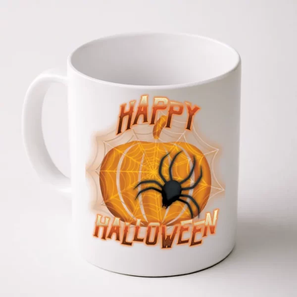 Happy Halloween Spiderweb Pumpkin Coffee Mug