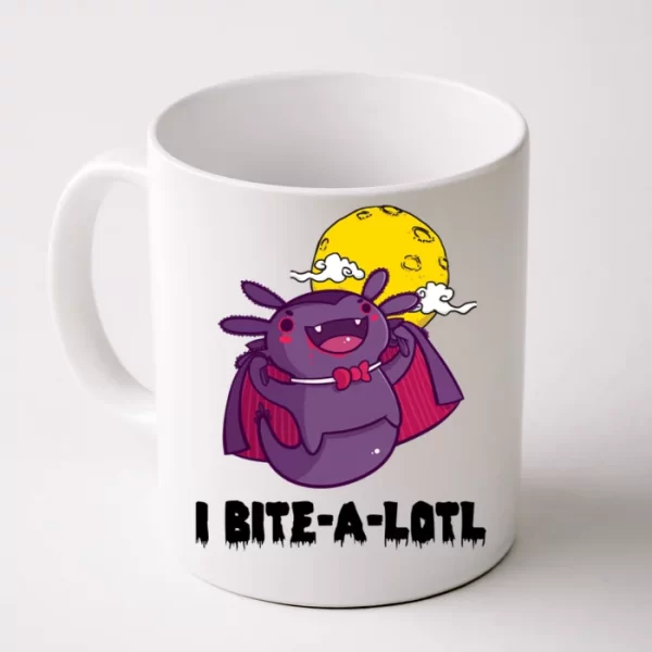 I Bite A Lot Axolotl Funny Halloween Vampire Coffee Mug