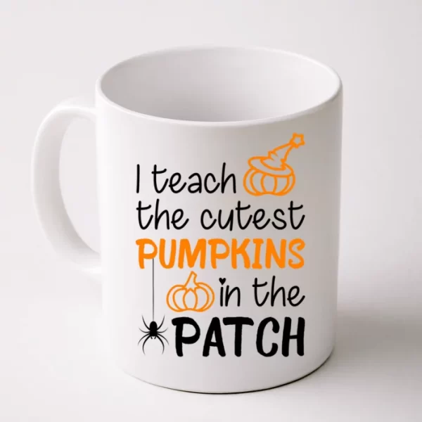 I Teach The Cutest Pumpkins In The Patch Halloween Teacher Coffee Mug