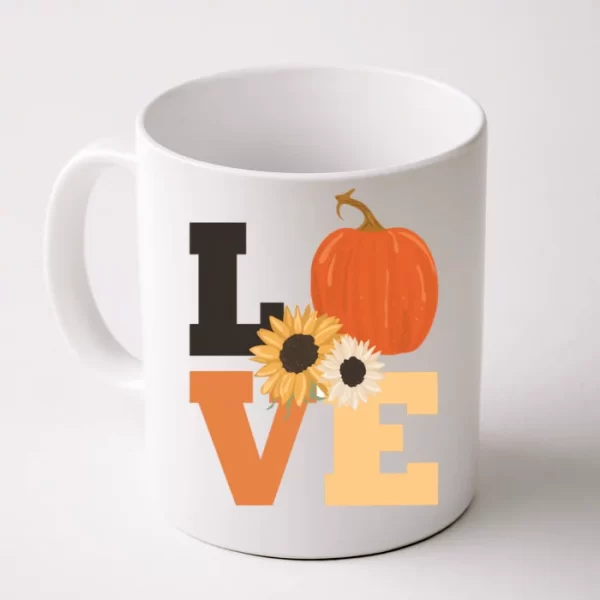 Love Halloween Autumn Floral Coffee Mug