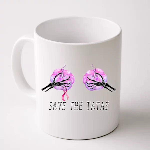 Save The Tatas Halloween Breast Cancer Awareness Coffee Mug