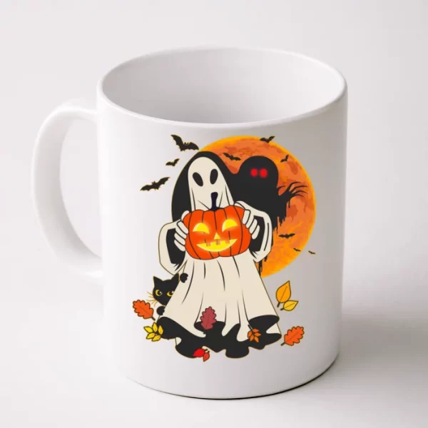 Spooky Halloween Autumn Ghost Jackolantern Coffee Mug