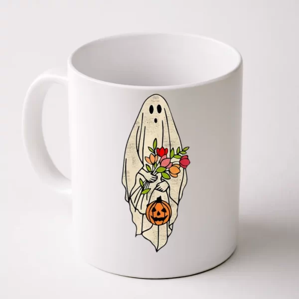 Spooky Halloween Floral Ghost Coffee Mug