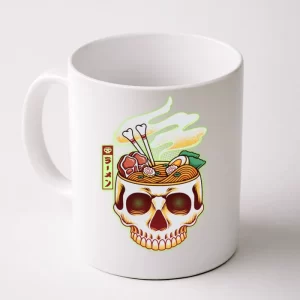 Spooky Halloween Japanese Ramen Skull Bowl Coffee Mug