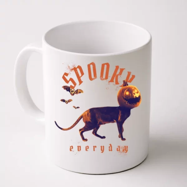 Spooky Pumpkin Head Dog Funny Halloween Coffee Mug