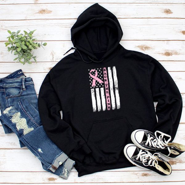 Back The Pink Breast Cancer Awareness Flag Toddler Women Men Hoodie