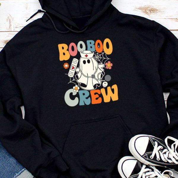 Boo boo Crew Nurse Halloween Ghost Costume Womens Hoodie TH709