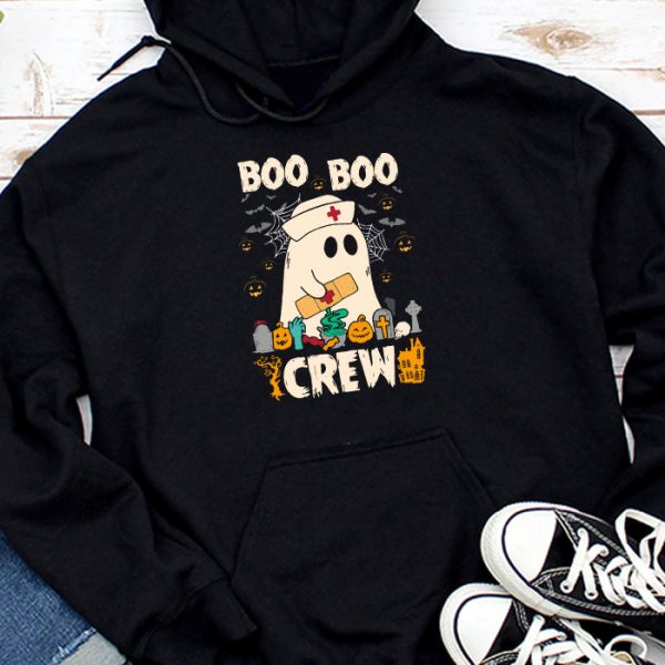 Boo boo Crew Nurse Halloween Ghost Costume Womens Hoodie TH710