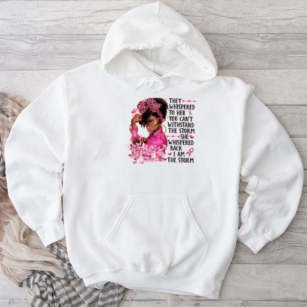 Breast Cancer Awareness Black Women Warrior Pink Ribbon Hoodie