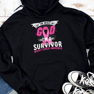 By The Grace God Im A Survivor Breast Cancer Survivor Hoodie TH904