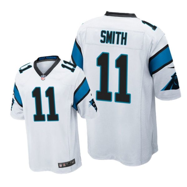 Carolina Panthers #11 White Men Torrey Smith Game Jersey