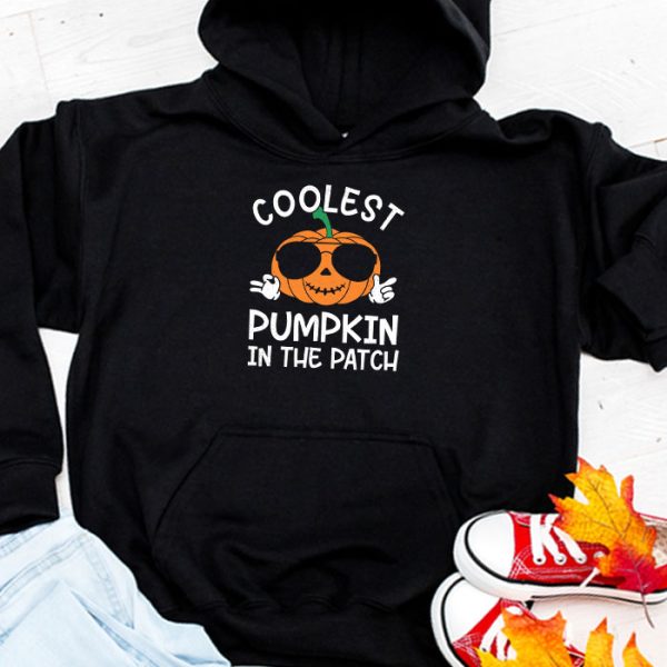 Coolest Pumpkin In The Patch Toddler Kids Boys Halloween Hoodie TH650