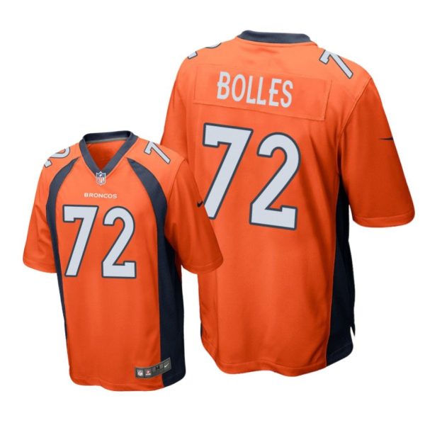 Denver Broncos #72 Orange Men Garett Bolles Game Jersey