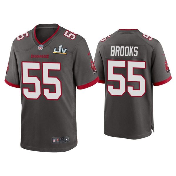 Derrick Brooks Tampa Bay Buccaneers Super Bowl LV Pewter Game Jersey