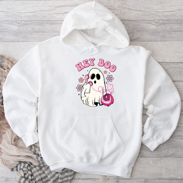 Groovy Hey Boo Cute Ghost Funny Halloween Mens Womens Kids Hoodie TH634