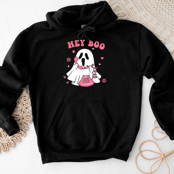 Groovy Hey Boo Cute Ghost Funny Halloween Mens Womens Kids Hoodie TH635