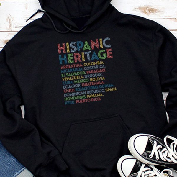 Hispanic Heritage Month 2023 National Latino Countries Flag Hoodie TH746