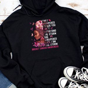 I'm The Storm Black Women Breast Cancer Survivor Pink Ribbon Hoodie TH907