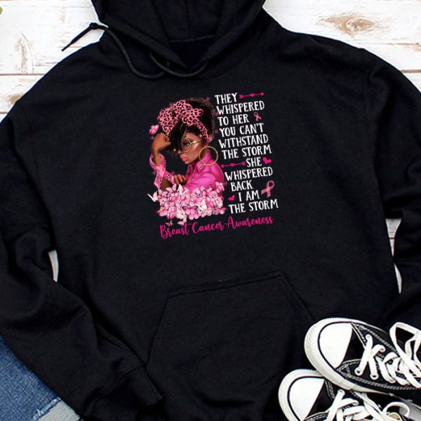 I'm The Storm Black Women Breast Cancer Survivor Pink Ribbon Hoodie TH908