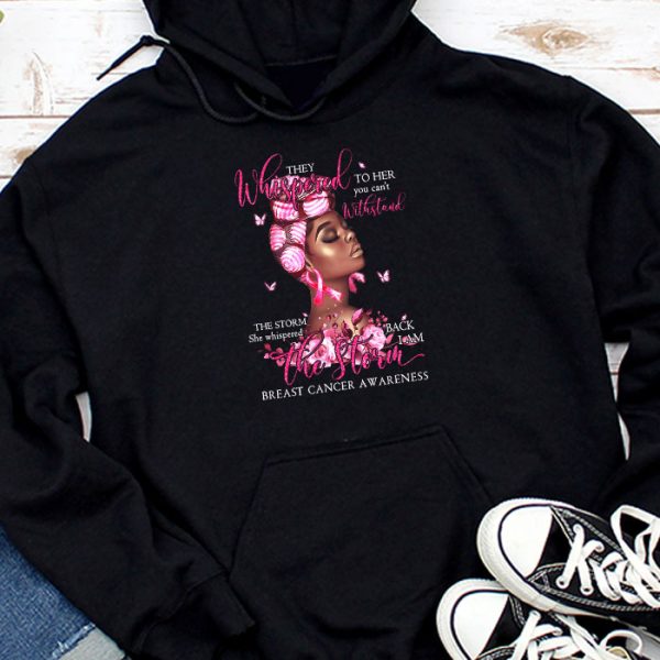 I'm The Storm Black Women Breast Cancer Survivor Pink Ribbon Hoodie TH909