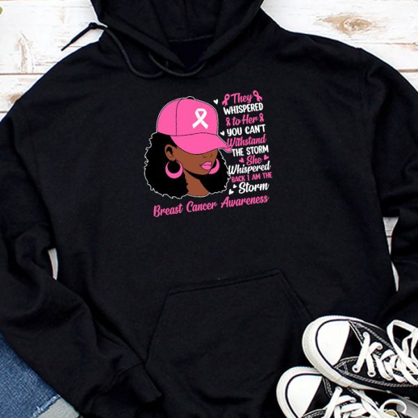 I'm The Storm Black Women Breast Cancer Survivor Pink Ribbon Hoodie TH910