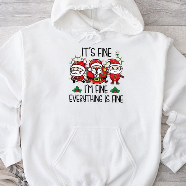 It's Fine I'm Fine Everything Is Fine Christmas Santa Kids Hoodie TH838