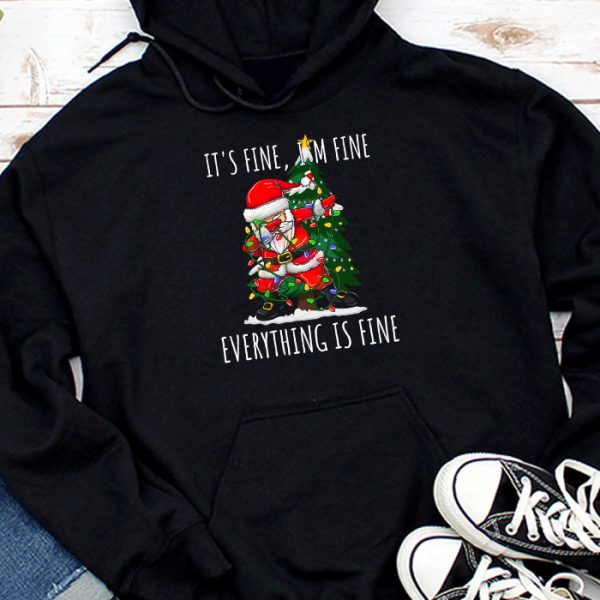 It's Fine I'm Fine Everything Is Fine Christmas Santa Kids Hoodie TH839