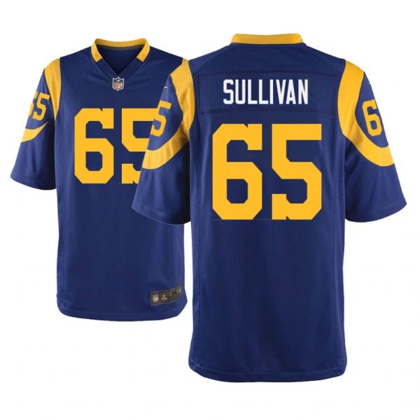 Los Angeles Rams #65 Royal Men John Sullivan Game Jersey
