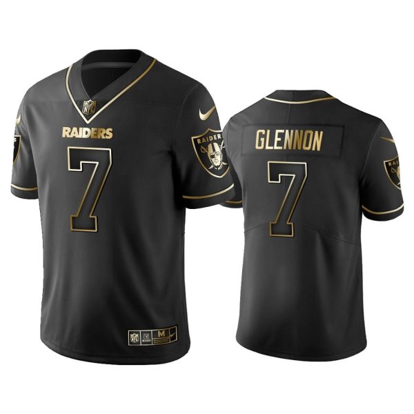 Men 2019 Golden Edition Raiders Mike Glennon Black Jersey