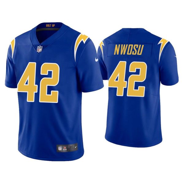 Men 2020 Uchenna Nwosu Los Angeles Chargers Royal 2nd Alternate Vapor Limited Jersey