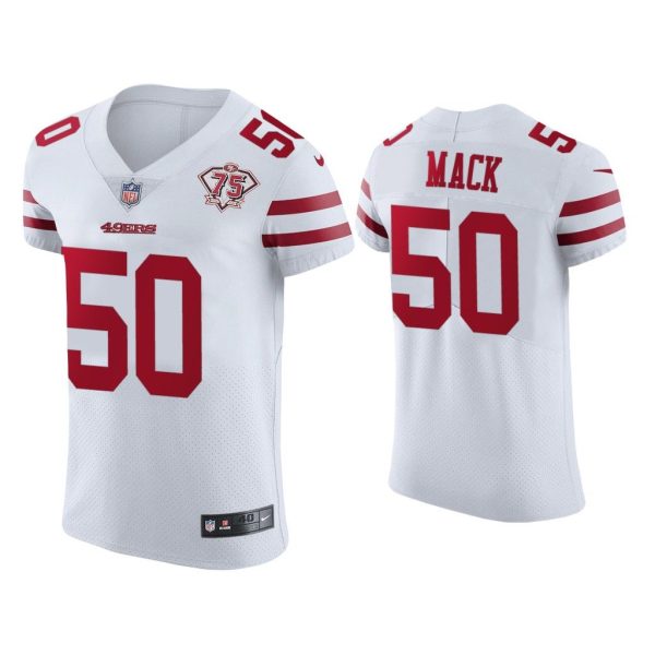Men Alex Mack San Francisco 49ers White 75th Anniversary Jersey