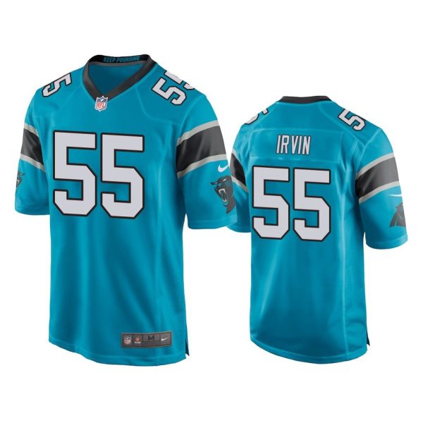 Men Bruce Irvin Carolina Panthers blue Game Jersey