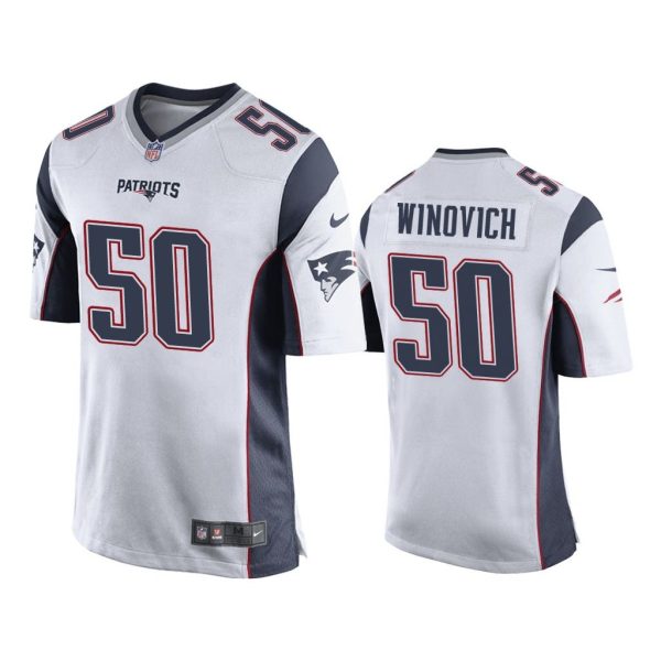 Men Chase Winovich New England Patriots White Game Jersey