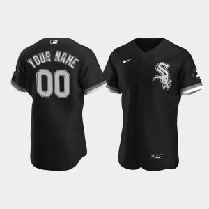 Men Chicago White Sox #00 Custom Black 2020 Alternate Jersey