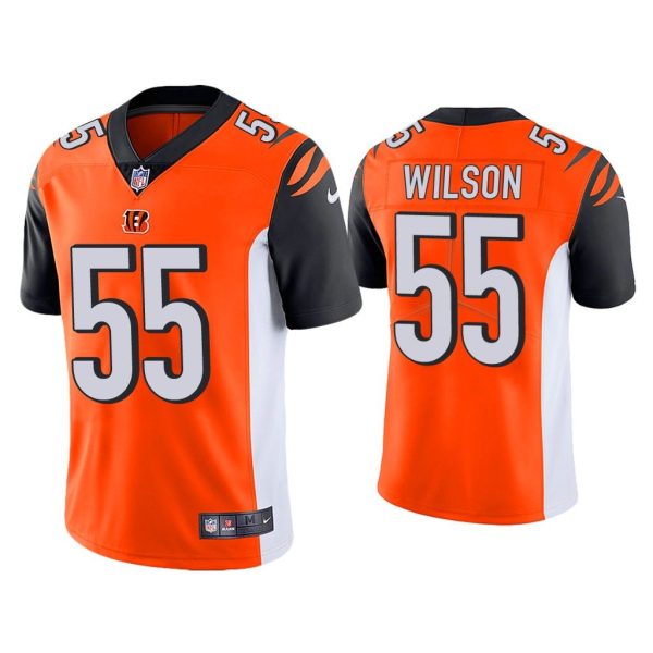 Men Cincinnati Bengals Logan Wilson Vapor Limited Orange Jersey
