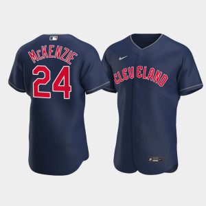 Men Cleveland Guardians Alternate Triston McKenzie Navy Jersey