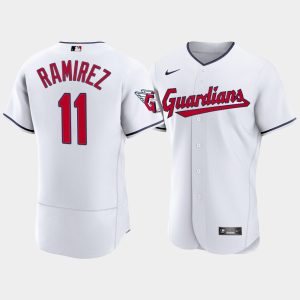 Men Cleveland Guardians Home Jose Ramirez 2022 White Jersey