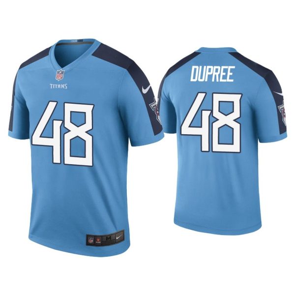 Men Color Rush Legend Bud Dupree Tennessee Titans Light Blue Jersey