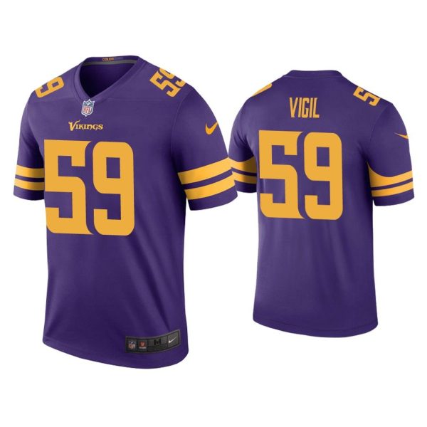 Men Color Rush Legend Nick Vigil Minnesota Vikings Purple Jersey