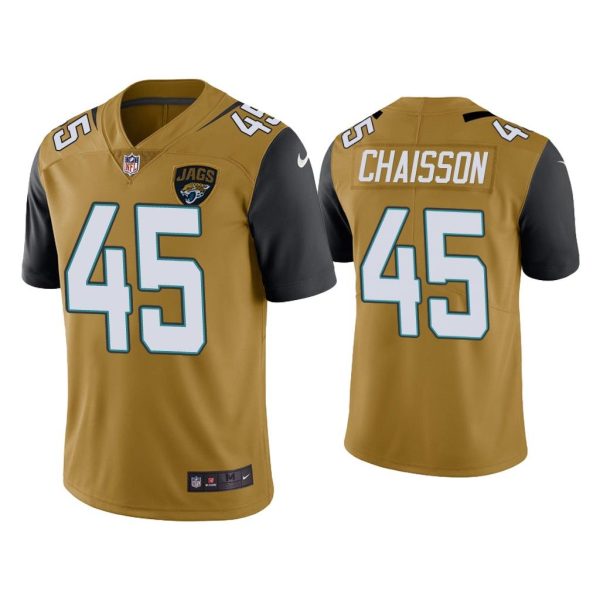 Men Color Rush Limited K'Lavon Chaisson Jacksonville Jaguars Gold Jersey