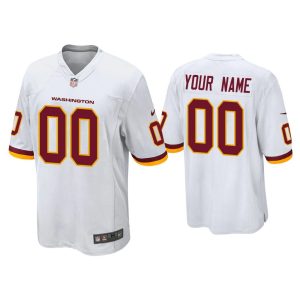 Men Custom Washington Football Team White Game Jersey